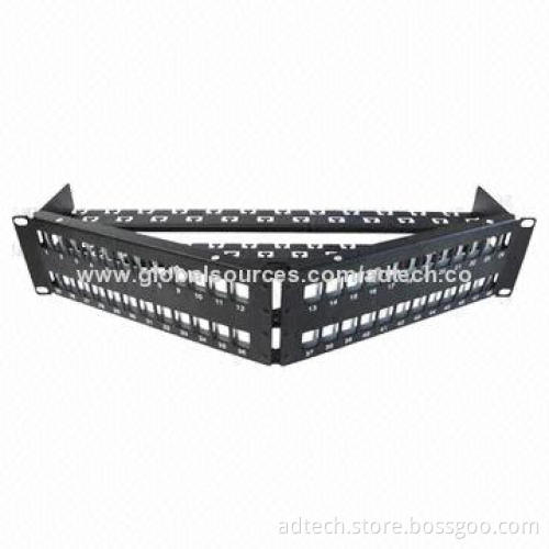 Blank Panel, Angled with UTP Cat6a Keystone Jack, 72-port, New Arrival